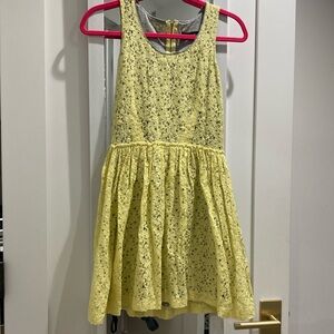 Cut 25 Yellow Lace Dress with Back Cutout